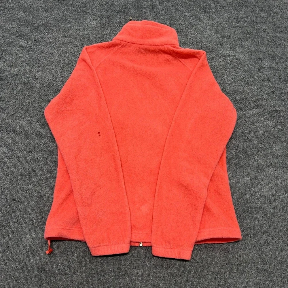 Columbia Fleece Jacket Womens XL Coral Pink Full Zip Mock Neck Outdoor 80033
